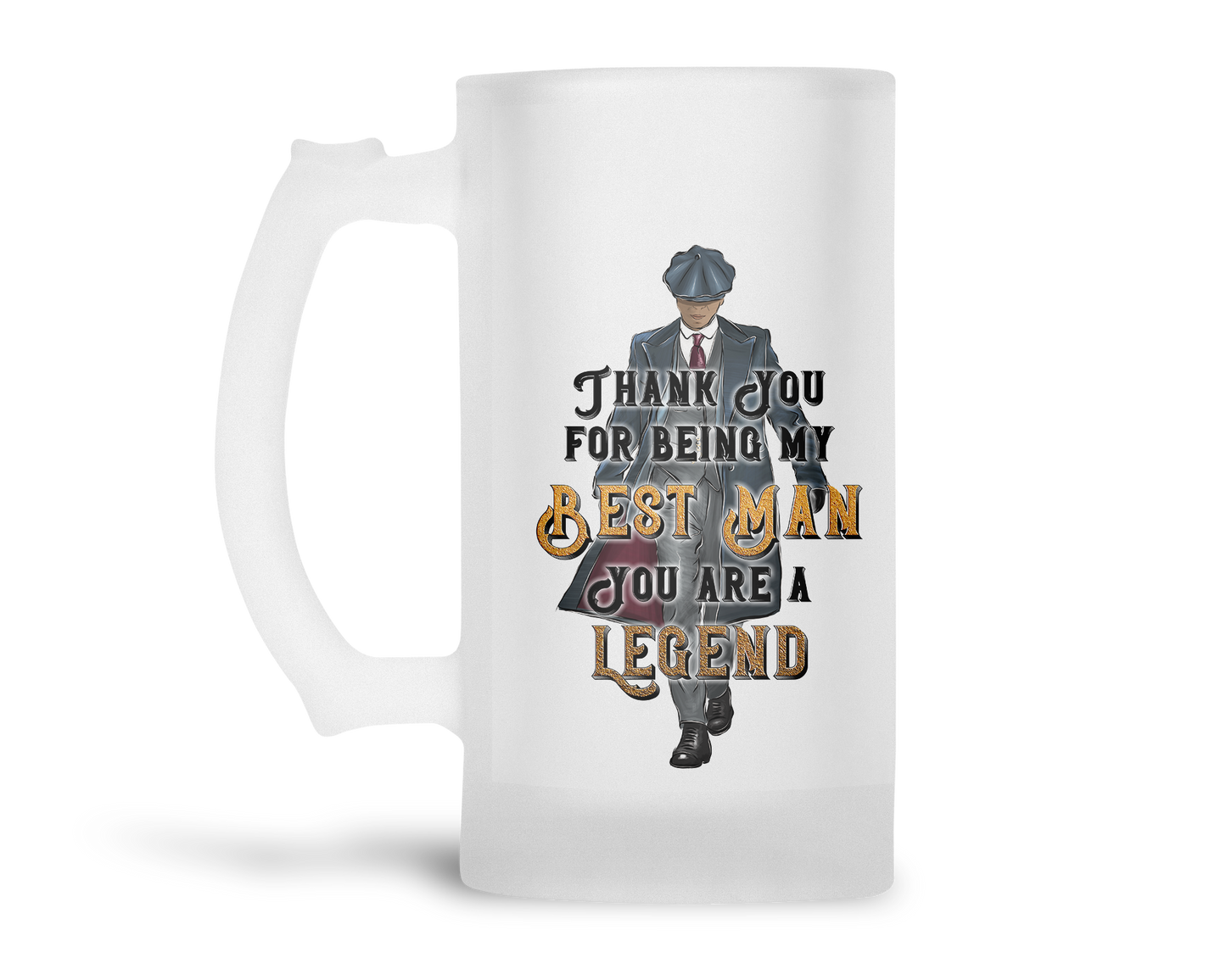 Best Man Elegant 1920's Peaky Blinder Style Design with Centred Text - Transparent PNG