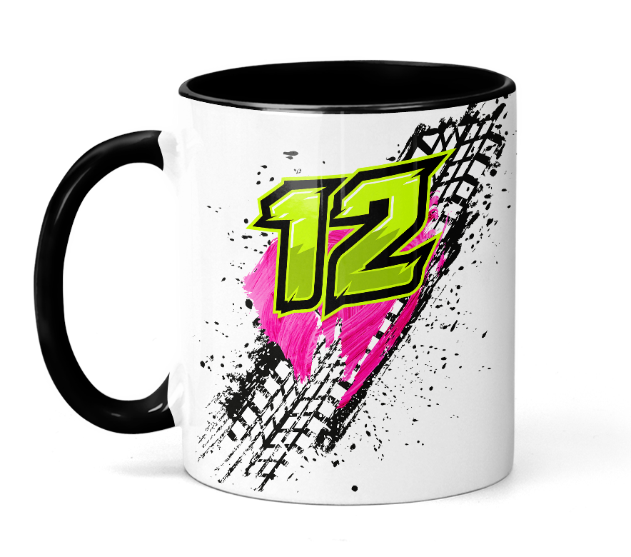 Off Road Race Car Motorbike Scrambler Decal Livery Number 12 Pink - Multiuse Transparent PNG