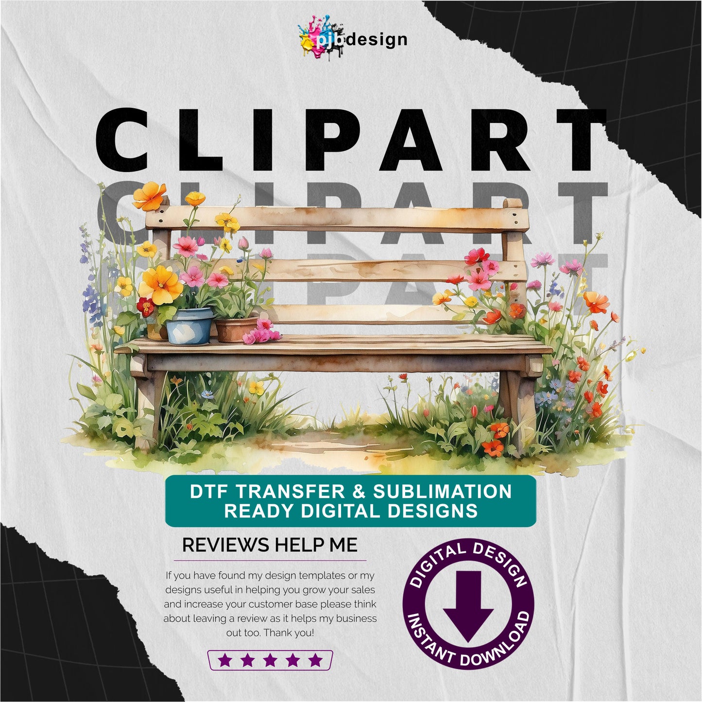 Wooden Bench in a Wild Flower Meadow Multiuse Design Edited Ai Generated Art 13