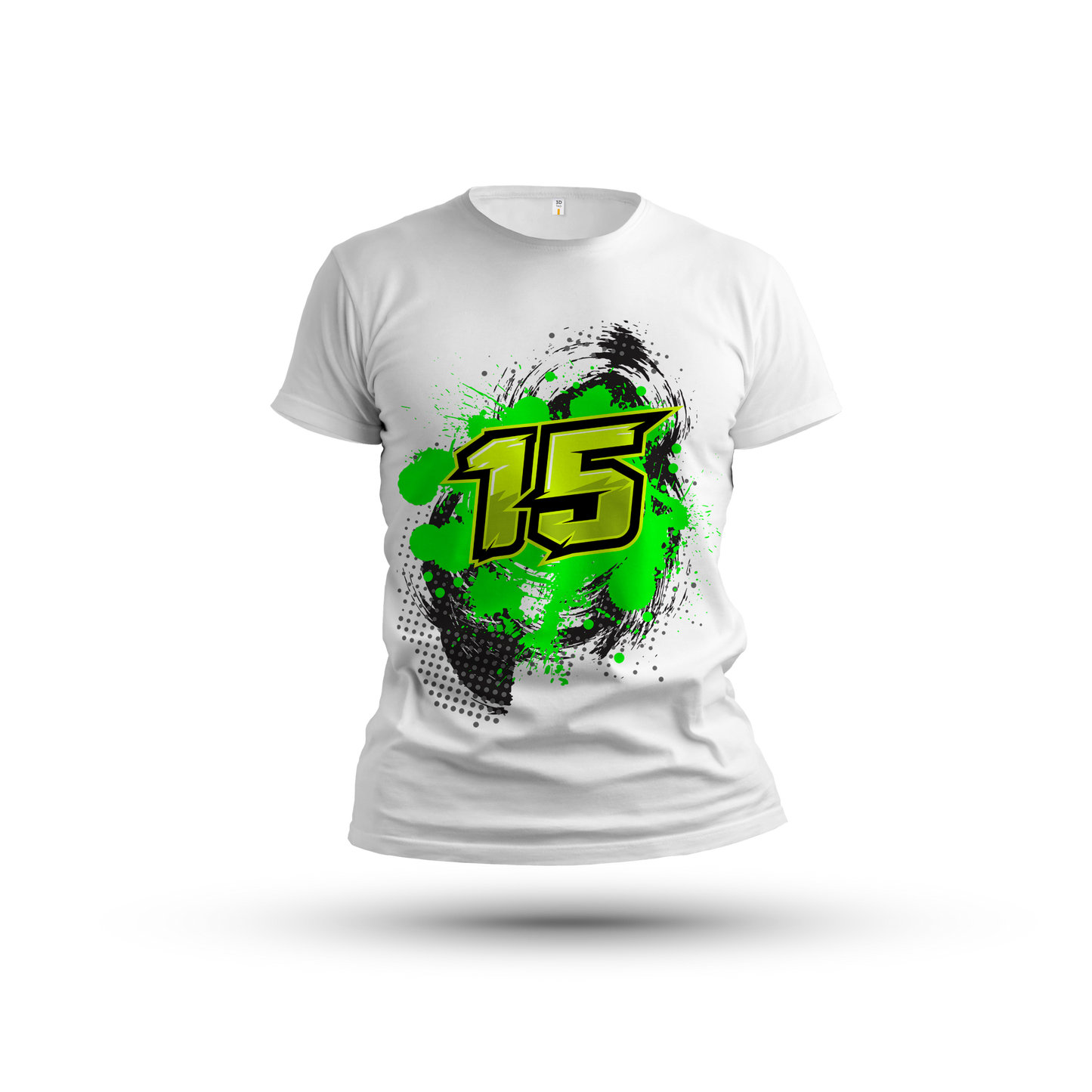 Off Road Race Car Motorbike Scrambler Decal Livery Number 15 Splash Green - Multiuse Transparent PNG
