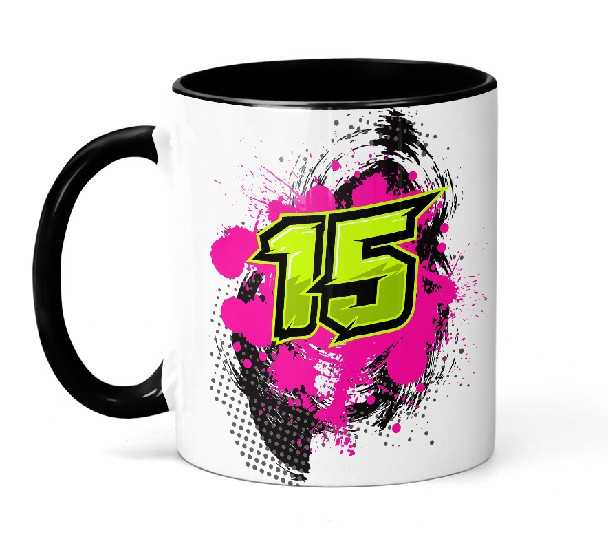 Off Road Race Car Motorbike Scrambler Decal Livery Number 15 Splash Pink - Multiuse Transparent PNG