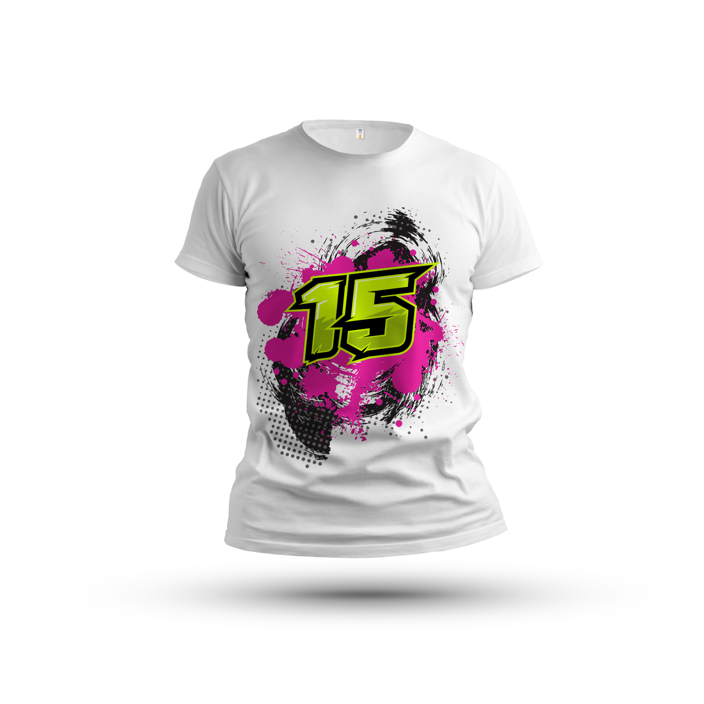 Off Road Race Car Motorbike Scrambler Decal Livery Number 15 Splash Pink - Multiuse Transparent PNG
