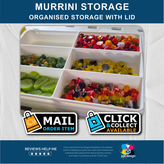 Murrini Storage Box with Sliding Lid - 3d Printed