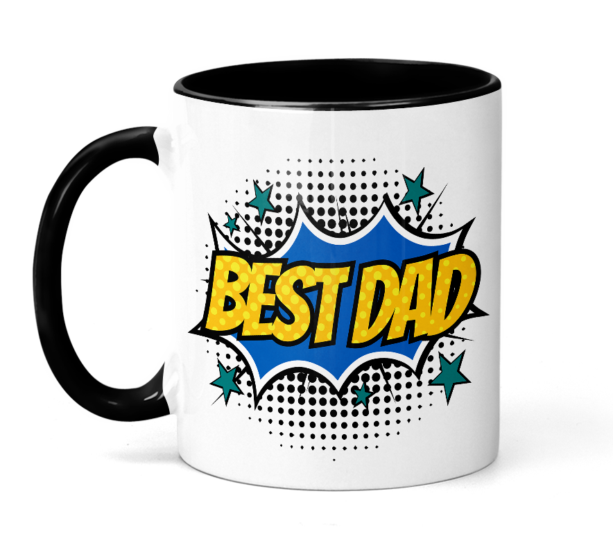 Comic Blast Best Dad Multiuse Digital Design - Transparent PNG