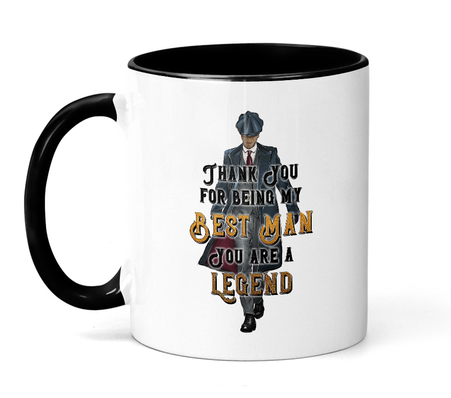 Best Man Elegant 1920's Peaky Blinder Style Design with Centred Text - Transparent PNG