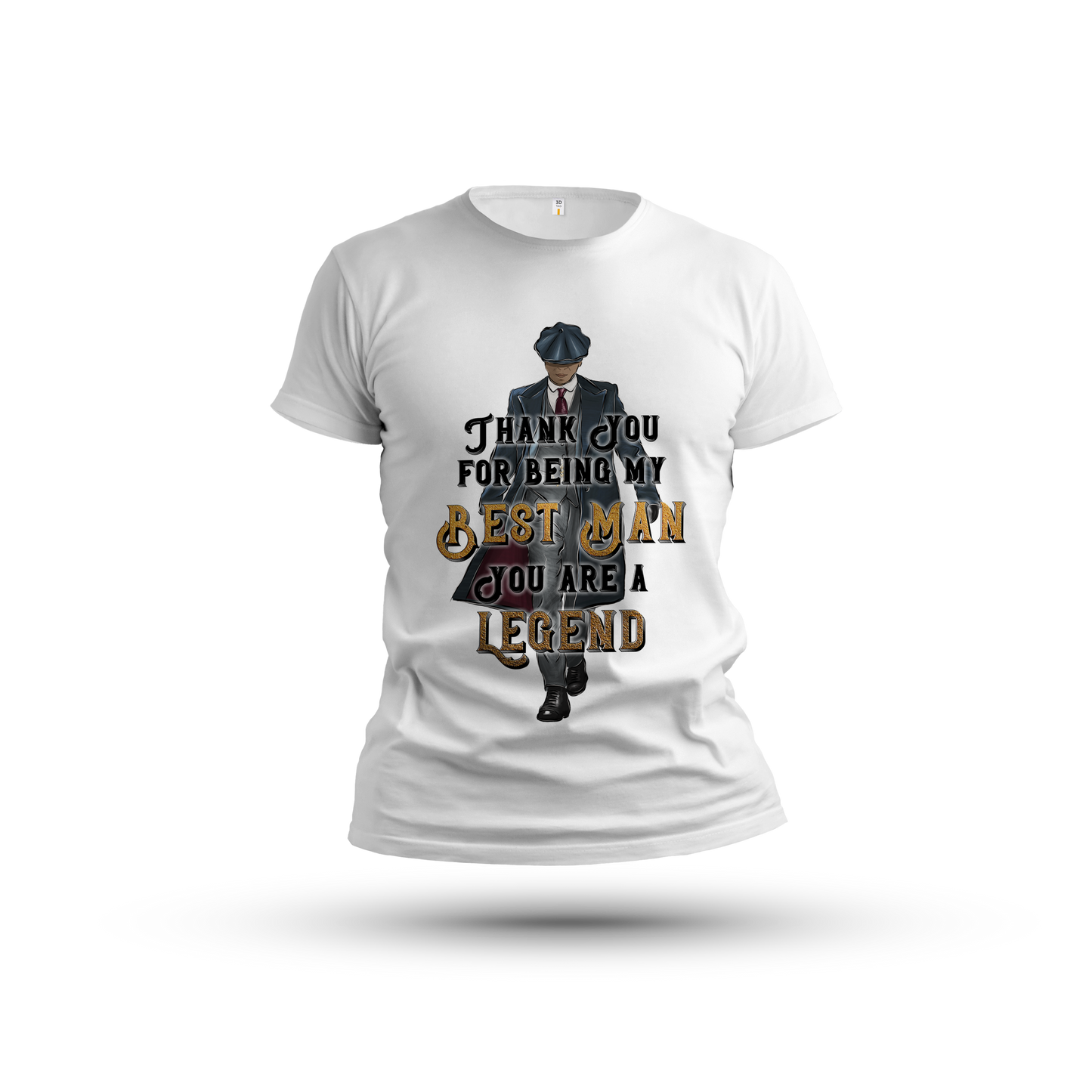 Best Man Elegant 1920's Peaky Blinder Style Design with Centred Text - Transparent PNG