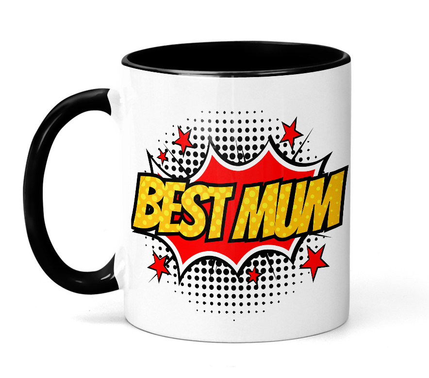 Comic Blast Best Mum Multiuse Digital Design - Transparent PNG