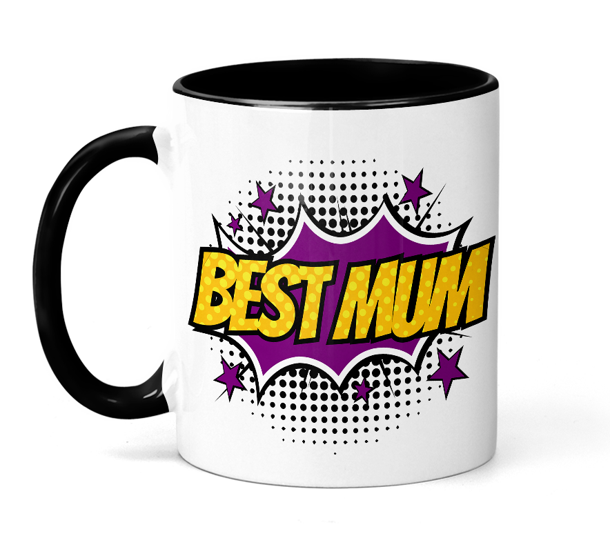 Comic Blast Best Mum Multiuse Digital Design - Transparent PNG