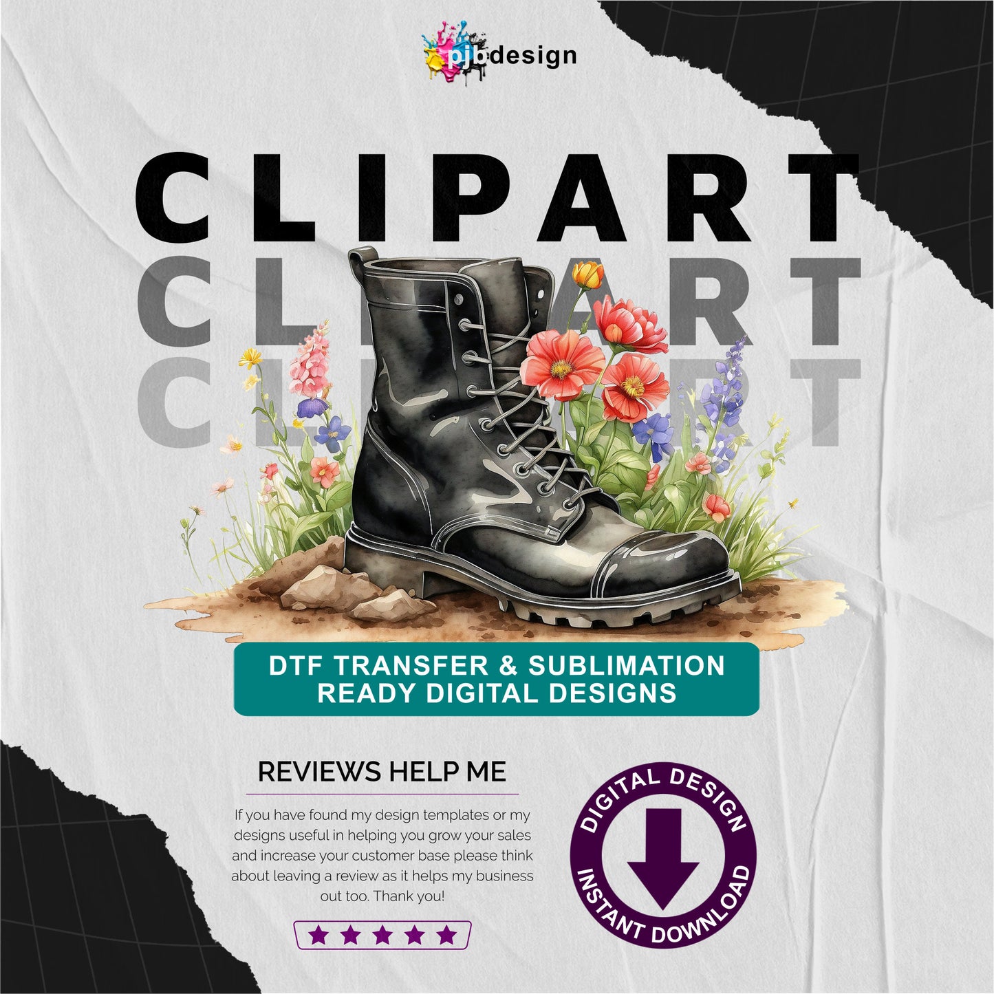Floral Boot Gardening Themed Multiuse Design Edited Ai Generated Art 9