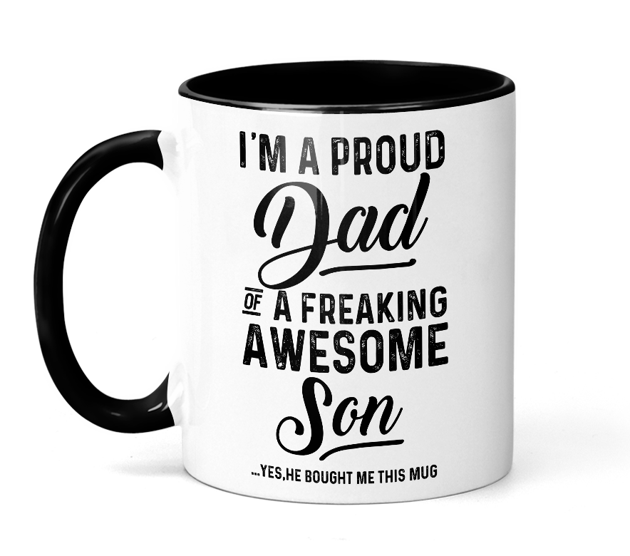 Proud Dad of an Awesome Son Multiuse Design Double Pack - Transparent PNG