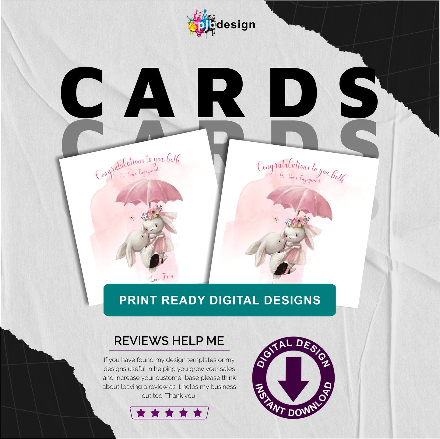 Congratulation Wedding Engagement Greetings Card Design - PNG