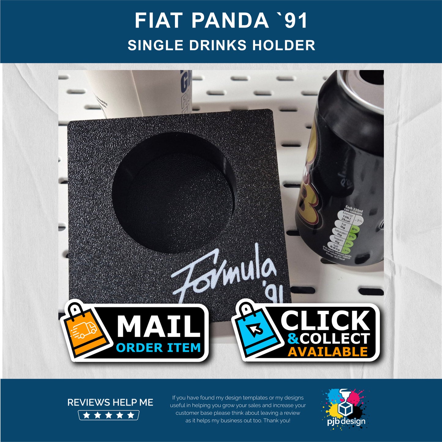 Cup Holder for Fiat Panda 1991 - Classic Car Gifting Ideal for Birthdays & Christmas