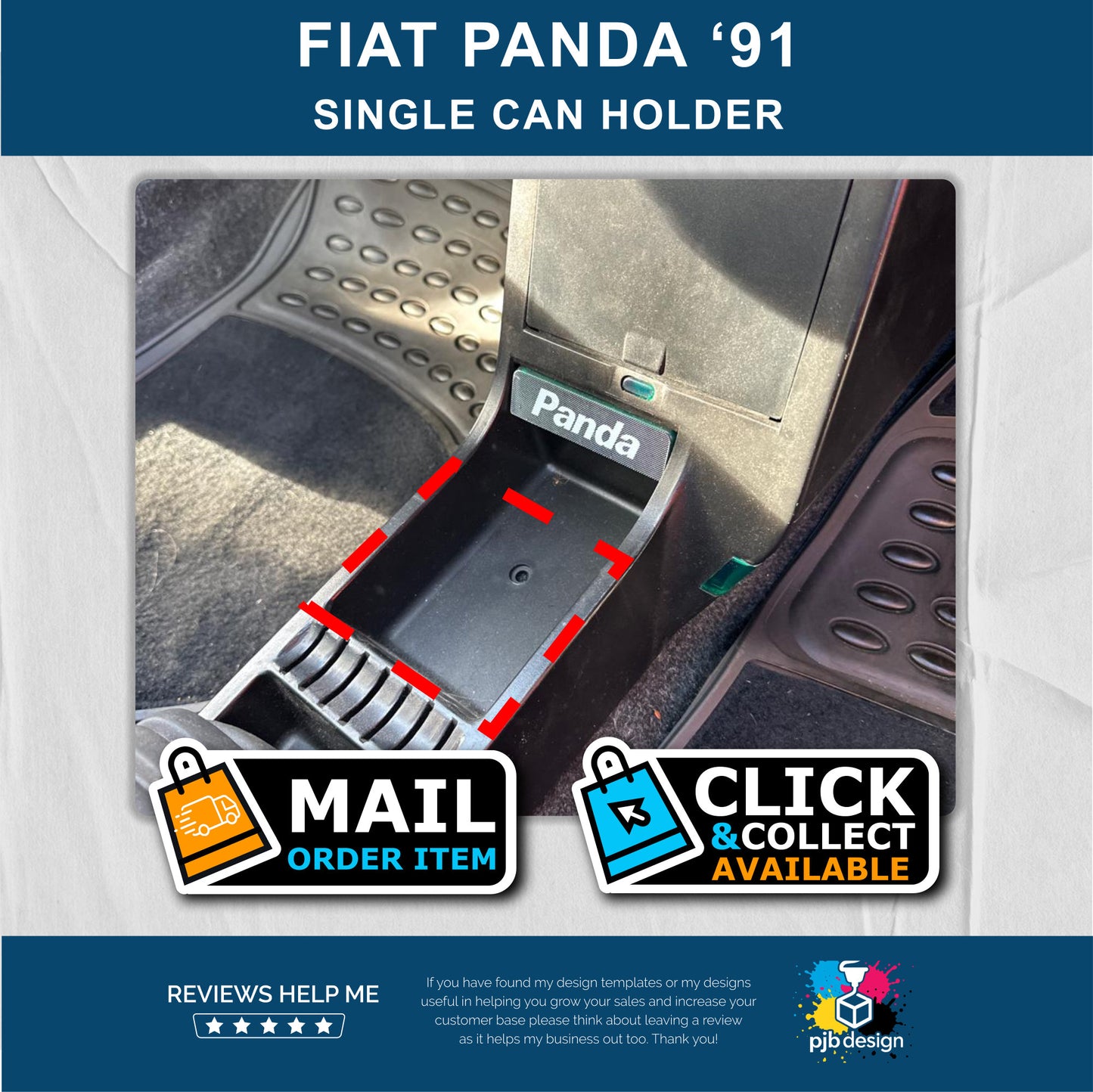 Cup Holder for Fiat Panda 1991 - Classic Car Gifting Ideal for Birthdays & Christmas
