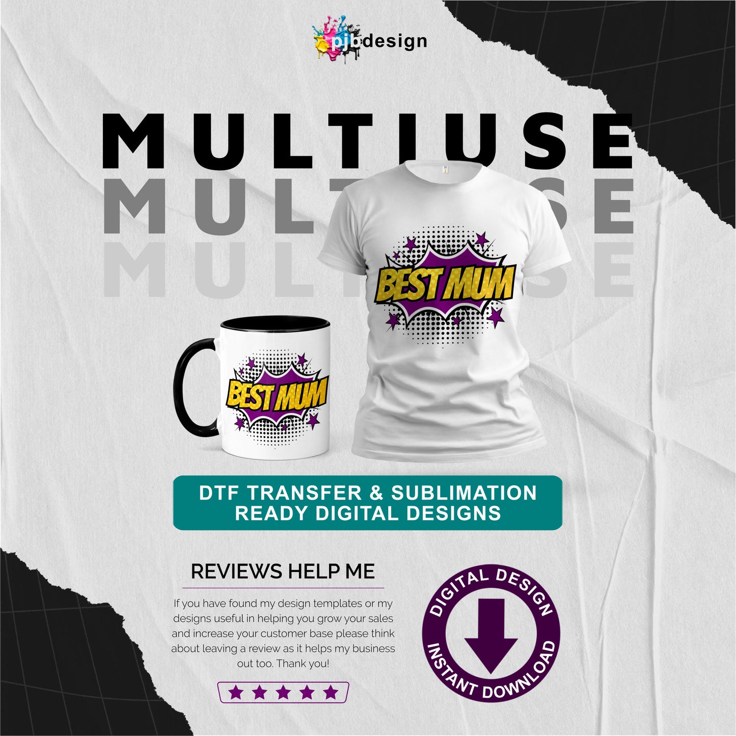 Comic Blast Best Mum Multiuse Digital Design - Transparent PNG