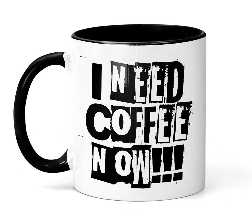 Need Coffee Themed Design 11oz Ceramic - Transparent PNG