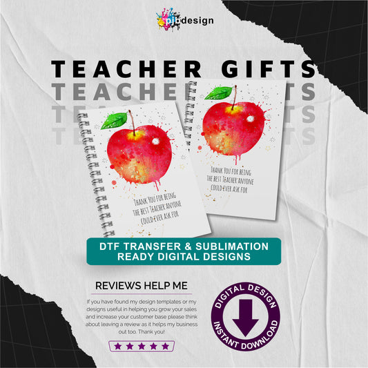 Teacher Notebook / Planner Gifts Red Apple Themed Best Teacher Appreciation Gifts - Transparent PNG