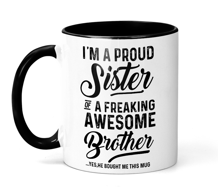 Proud Sister of an Awesome Brother Multiuse Design Double Pack - Transparent PNG