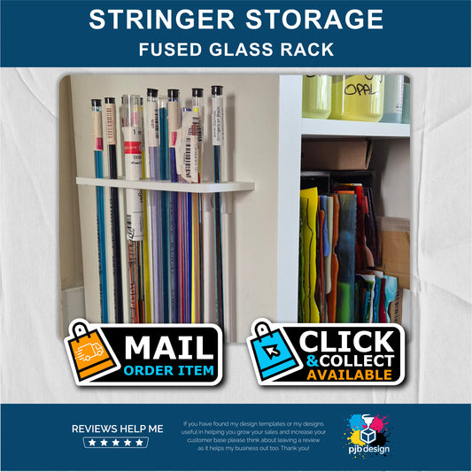 Fused Glass Stringer & Ribbon Tube Storage 3d Printed