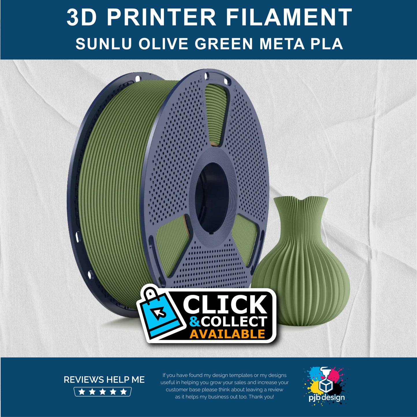 Sunlu META PLA Olive - 3D Printer Filament - In Stock Click & Collect