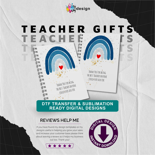 Teacher Notebook / Planner Gifts Rainbow Themed Best Teacher Appreciation Gifts - Transparent PNG