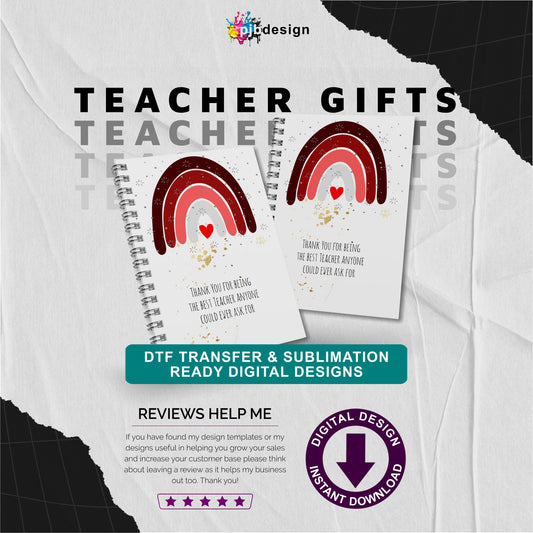 Teacher Notebook / Planner Gifts Rainbow Themed Best Teacher Appreciation Gifts - Transparent PNG