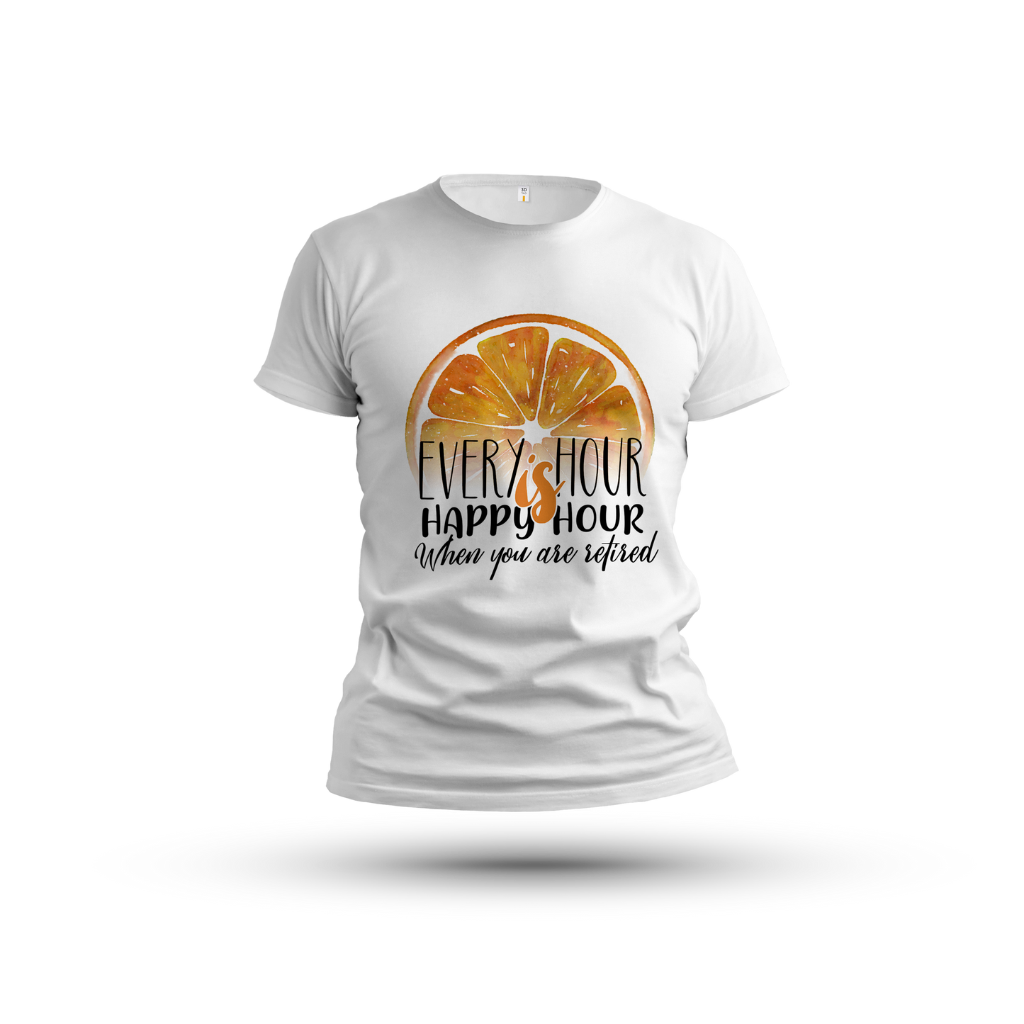 Retirement Happy Hour Orange Themed Design 11oz Ceramic - Transparent PNG