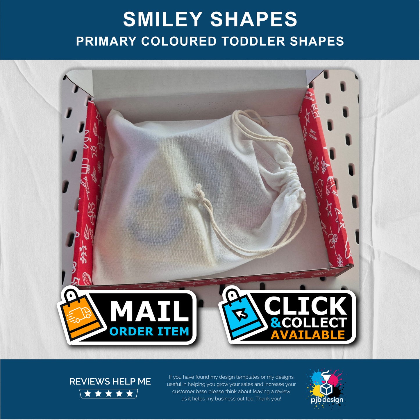 Shapes with Smiley Faces Role Play Toy - Pram Toys Toddler Play Time - Retail 3D Printed