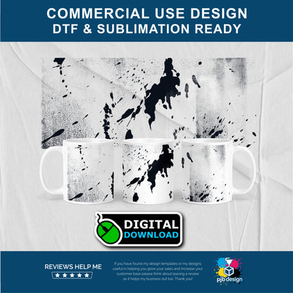 Oil Can Texture Overlay Mug Wrap 10 - Make Your Own Oil Can Mugs - Transparent PNG