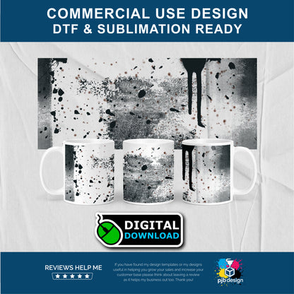 Oil Can Texture Overlay Mug Wrap 15 - Make Your Own Oil Can Mugs - Transparent PNG