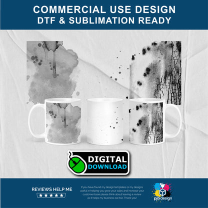 Oil Can Texture Overlay Mug Wrap 19 - Make Your Own Oil Can Mugs - Transparent PNG