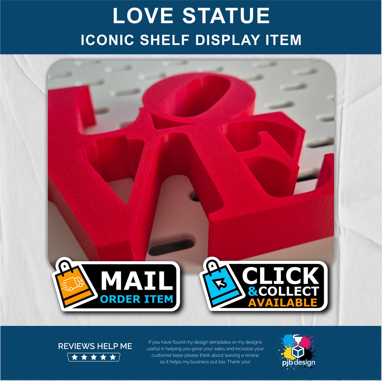 Love Sign Home Decor 3D Printed Sculpture - Gift Idea