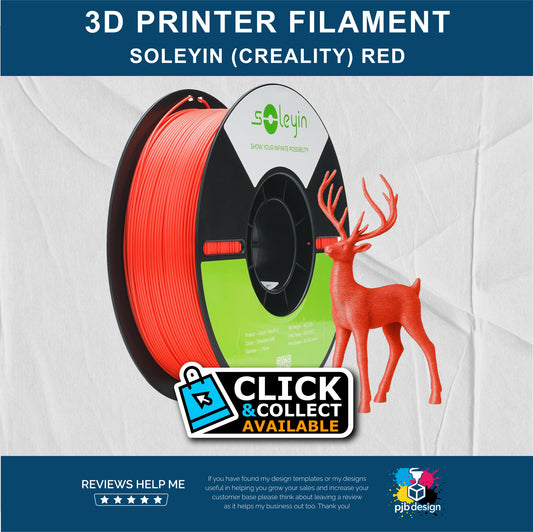 Soleyin Ultra PLA Red - 3D Printer Filament - In Stock Click & Collect