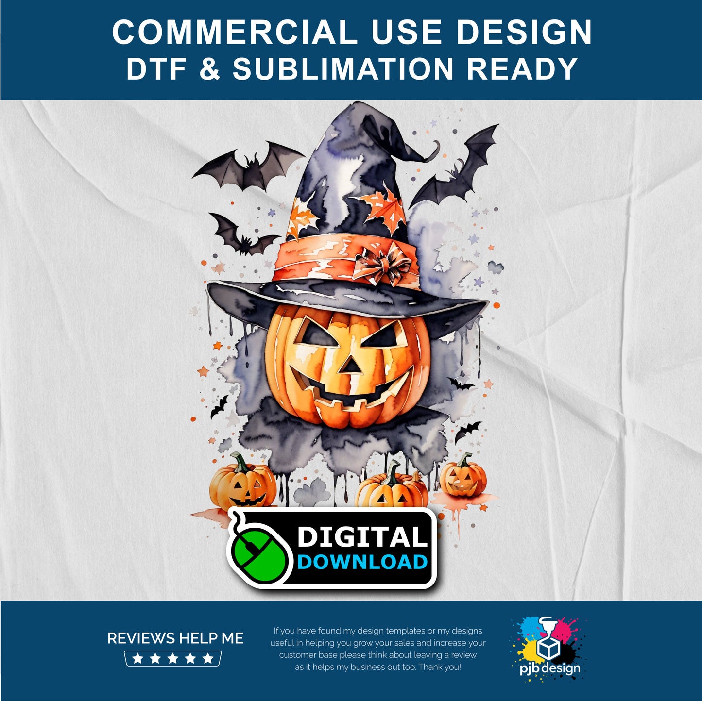 Halloween Jack-o-Lantern Themed Design 4 - Transparent PNG