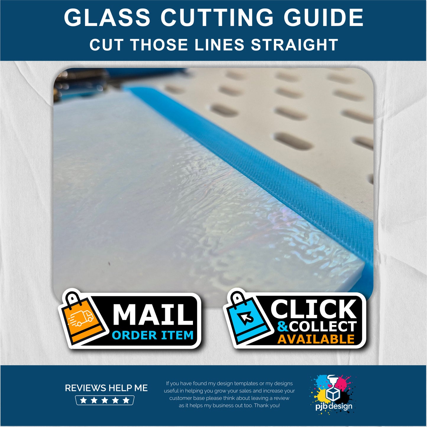 Left & Right Handed Glass Cutting Guide - 3d Printed