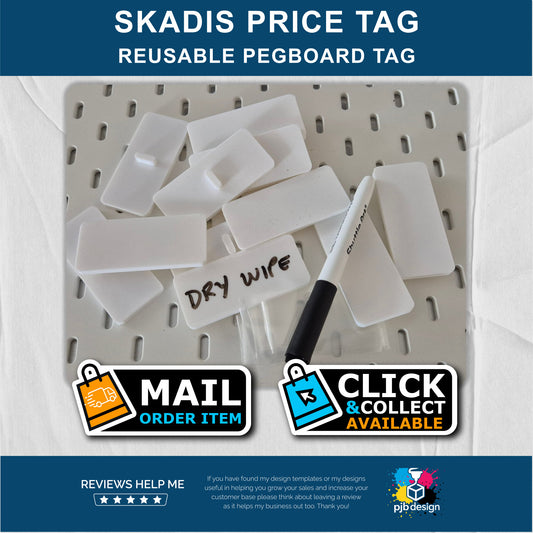 Skadis Pegboard Small Hook - 3D Printed Colour & Packsize Options