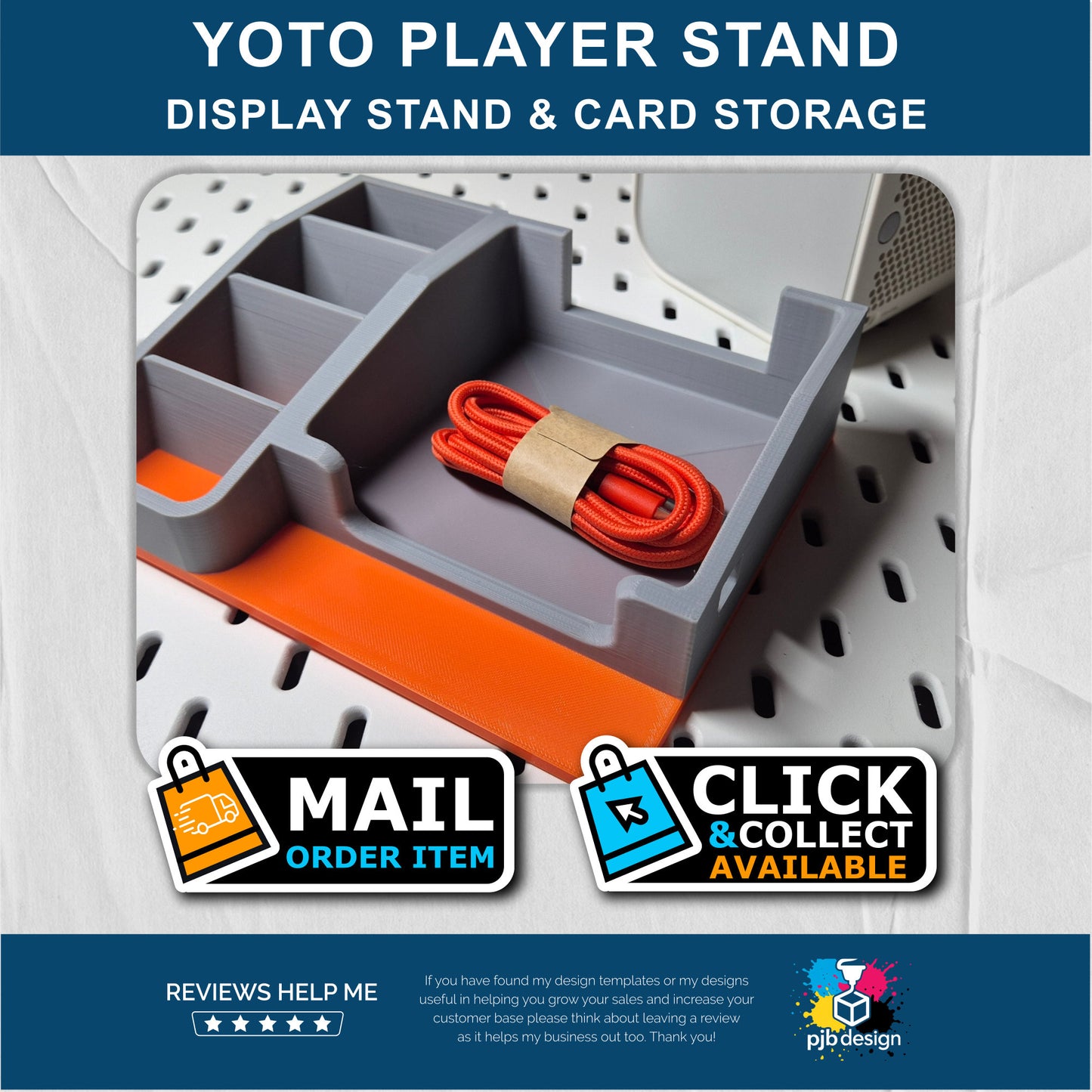 Yoto Player Stand and Story Card Storage / Single or Dual Colour Options - 3D Printed