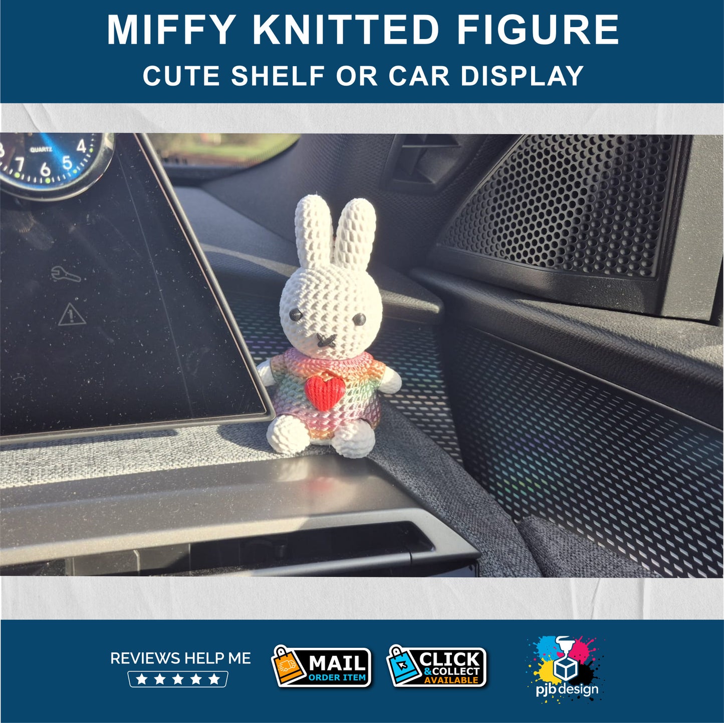 Miffy Knitted Effect Display Figure - 3D Printed