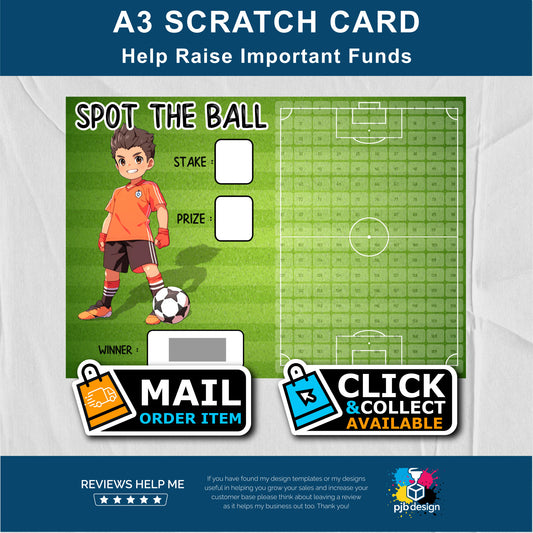 Guess The Number Charity Fund Raising Scratch Card - A3 Fund Raising Product