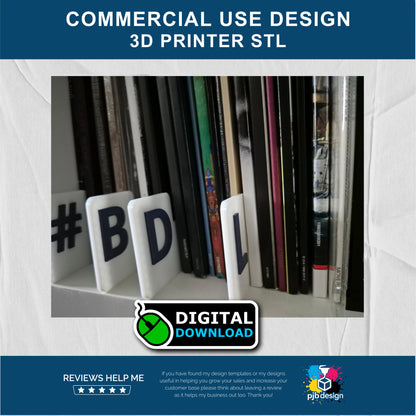 Vinyl Record or CD Organising Dividers / Christmas & Birthday Gifts / 3D Printer STL