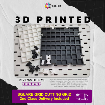 Portable Glass Cutting Grid / Interlocking Cutting Surface / Square or Hexagon Grids / Portable Crafting 3d Printed