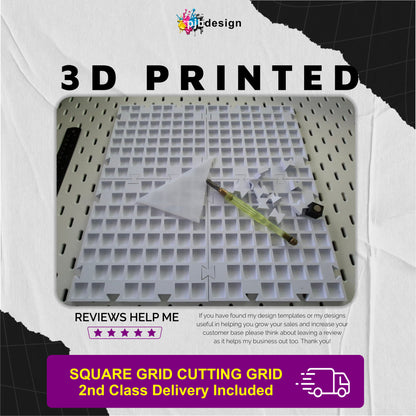 Portable Glass Cutting Grid / Interlocking Cutting Surface / Square or Hexagon Grids / Portable Crafting 3d Printed