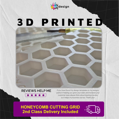 Portable Glass Cutting Grid / Interlocking Cutting Surface / Square or Hexagon Grids / Portable Crafting 3d Printed