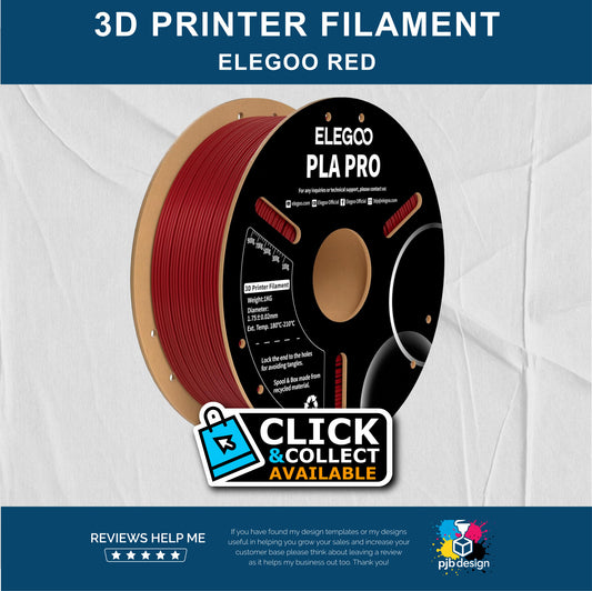 Elegoo PLA Pro Burgundy - 3D Printer Filament - In Stock Click & Collect