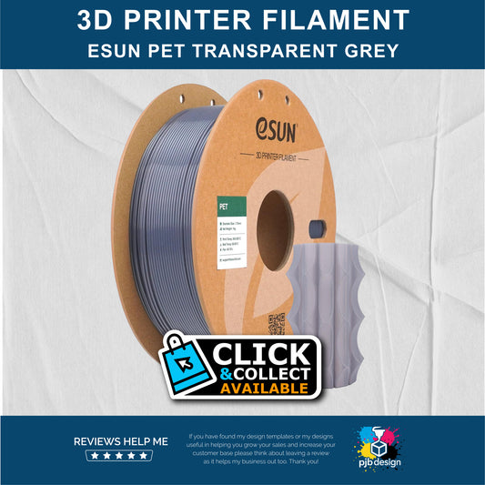 ESUN PET Transparent Grey- 3D Printer Filament - In Stock Click & Collect