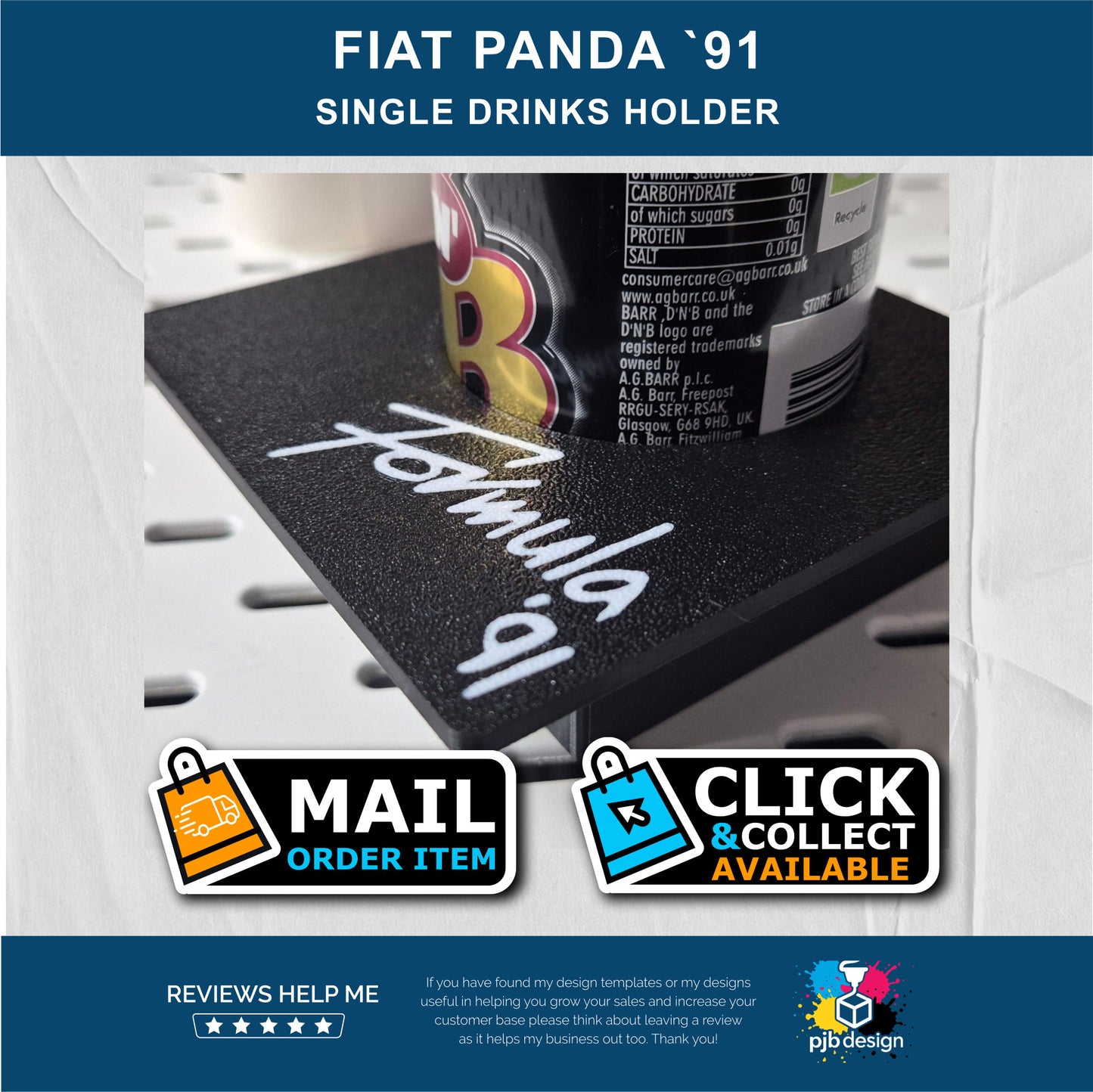 Cup Holder for Fiat Panda 1991 - Classic Car Gifting Ideal for Birthdays & Christmas