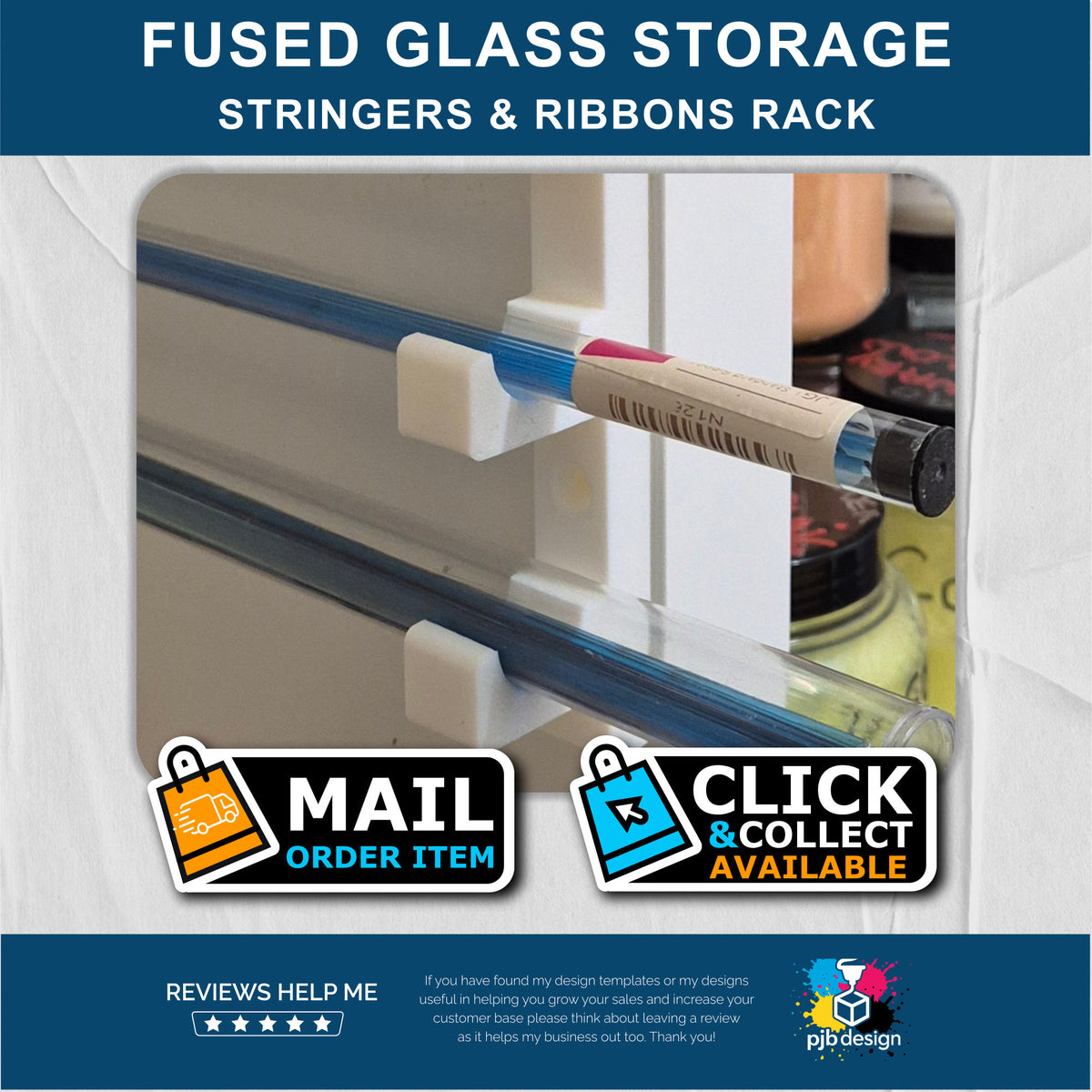 Stringer Play Glass Small Fused Glass Stringer & Ribbon Tube Storage 3d Printed – PJB Design
