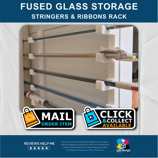 Small Fused Glass Stringer & Ribbon Tube Storage 3d Printed