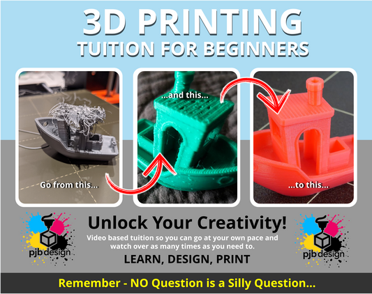 Basic Beginners Tuition - Introduction to 3D printing and Slicer Software