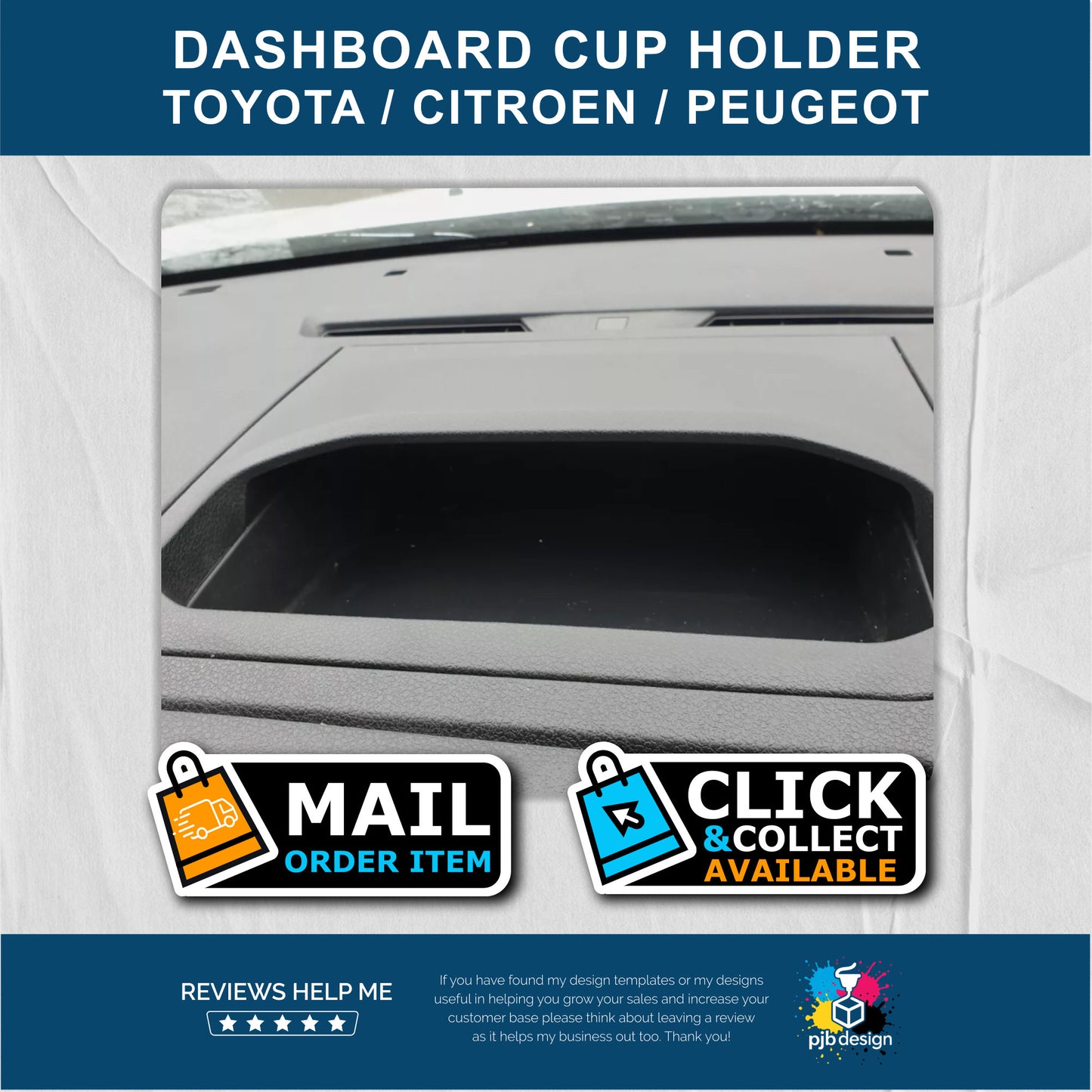 Cup Holder for Toyota Proace Verso, Citroen Dispatch, Peugoet Expert, Fiat Scudo & Vauxhall Vivaro