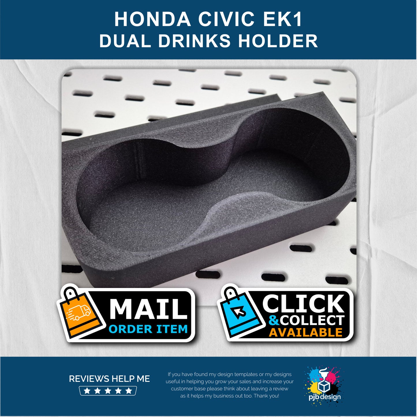 Cup Holder for Honda Civic EK1 1996 - Classic Car Gifting Ideal for Birthdays & Christmas